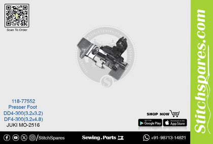 Strong-H 118-77552 Presser Foot Juki Mo-2516-Dd4-300 (3.2×3.2) Sewing Machine Spare Part