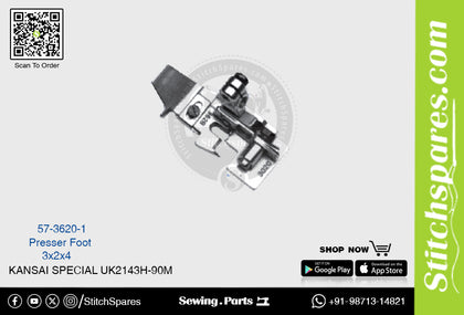 Strong H 57-3620-1 Presser Foot Kansai Special UK2143H-90M 3?2?4mm Double Needle Lockstitch Sewing Machine Spare Part