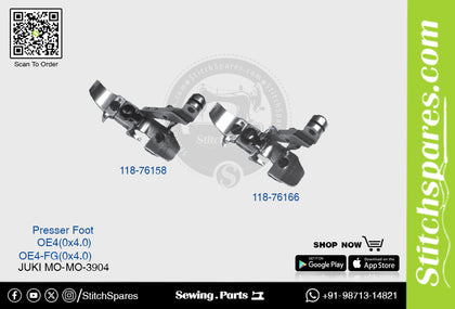 Strong H 118-76166 Presser Foot Juki MO-6704 OE4-40H (0?4.0)mm Double Needle Lockstitch Sewing Machine Spare Part