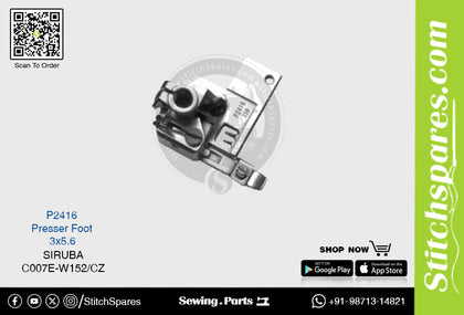 Strong-H P2416 3×5.6mm Presser Foot Siruba C007E-W152/CZ Flatlock (Interlock) Sewing Machine Spare Part