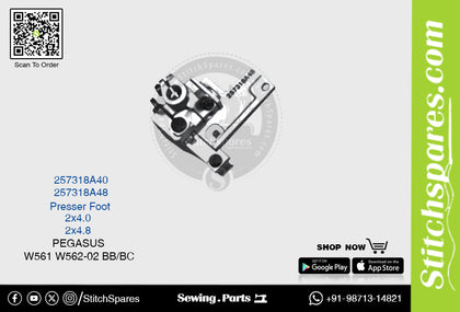STRONG H 257318A40 Presser Foot PEGASUS W561 W562-02 BB-BC (2×4.0) Sewing Machine Spare Part