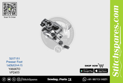 Strong-H 3207151 140M(2×4.0)mm Presser Foot Yamato VF2403 Flatlock (Interlock) Sewing Machine Spare Part