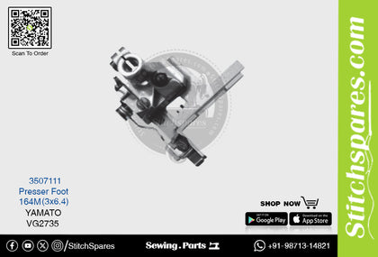 Strong-H 3507111 164M(3×6.4)mm Presser Foot Yamato VG2735 Flatlock (Interlock) Sewing Machine Spare Part