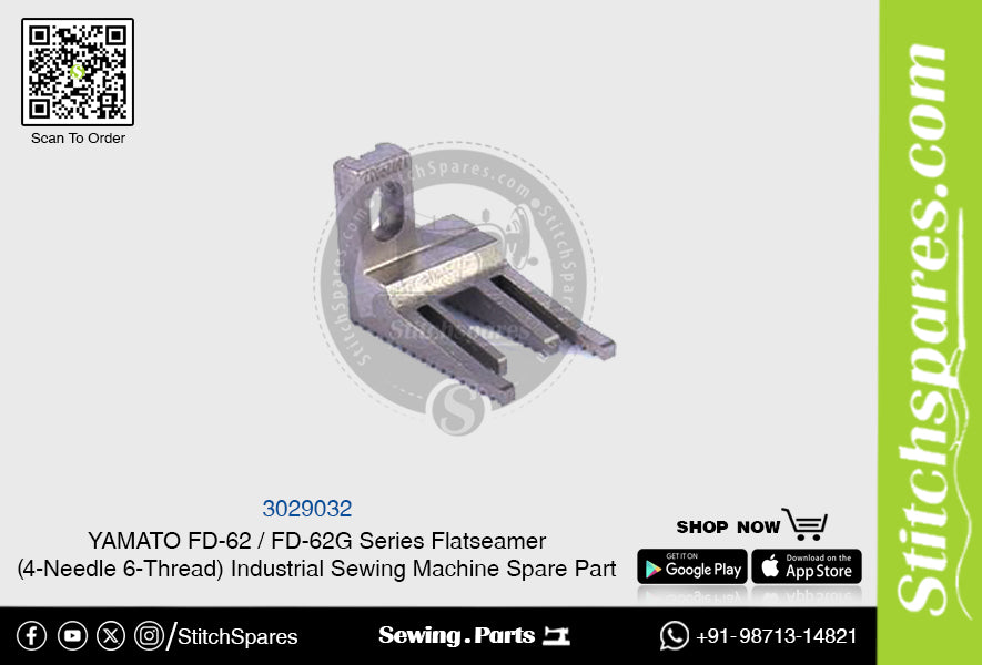 3029032 Alimentador YAMATO FD-62 FD-62G Serie Flatseamer (4 agujas 6 hilos) Repuesto para máquina de coser industrial