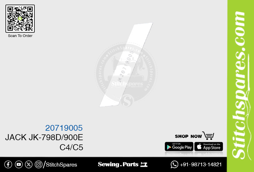 20719005 Cuchilla (hoja) Jack JK-798D 900E C4 C5 Máquina de coser