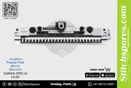 STRONG-H 10-0250-0 PRESSER FOOT KANSAI SPECIAL 1412P (25×1-4A) SEWING MACHINE SPARE PART