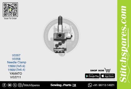 Strong-H 93358 156M(3×6.4)mm Needle Clamp Yamato VG3711 Flatlock (Interlock) Sewing Machine Spare Part