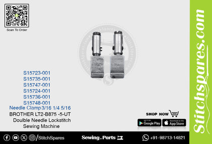 Strong-H S15747-001 5/16 Needle Clamp Brother LT2-B875 -5-UT Double Needle Lockstitch Sewing Machine Spare Part