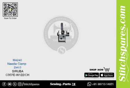 Strong-H M4240 2×4.0mm Needle Clamp Siruba C007E-W122/CH Flatlock (Interlock) Sewing Machine Spare Part
