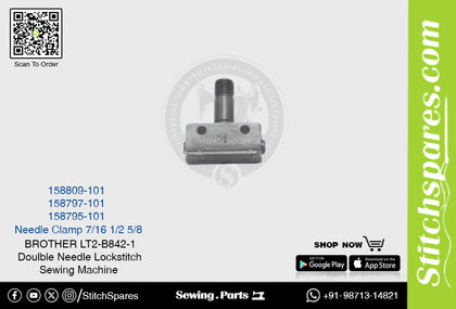Strong-H 158797-101 1/2 Needle Clamp Brother LT2-B842 -3 Double Needle Lockstitch Sewing Machine Spare Part