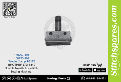 Strong-H 158795-101 5/8 Needle Clamp Brother LT2-B842 -7 Double Needle Lockstitch Sewing Machine Spare Part
