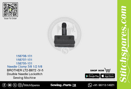 Strong-H 158797-101 1/2 Needle Clamp Brother LT2-B872 -3/-5 Double Needle Lockstitch Sewing Machine Spare Part