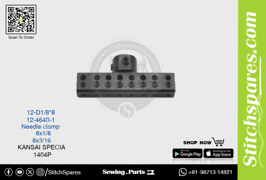 STRONG-H 12-4640-1 PINZA AGUJA KANSAI SPECIAL 1404P (8×3-16) RECAMBIO MAQUINA COSER