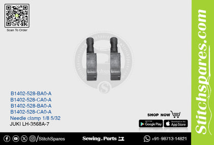 Strong H B1402-528-BA0-A 1/8 Needle Clamp Juki LH-3568A-7 Double Needle Lockstitch Sewing Machine Spare Part