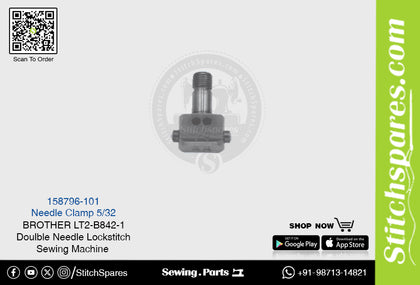 Strong-H 158796-101 5/32 Needle Clamp Brother LT2-B842 -5 Double Needle Lockstitch Sewing Machine Spare Part