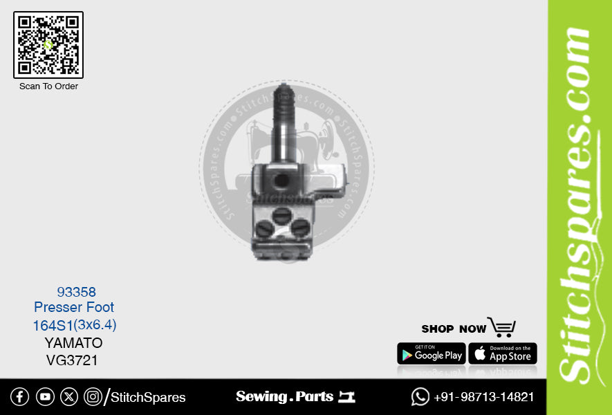 Strong-H 93358 164S1(3×6.4)mm Abrazadera de aguja Yamato VG3721 Flatlock (Interlock) Repuesto para máquina de coser