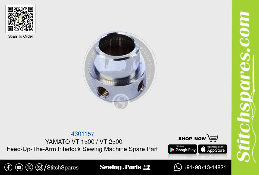 4301157 YAMATO VT-1500 VT-2500 Pieza de repuesto para máquina de coser con interbloqueo de brazo alimentador