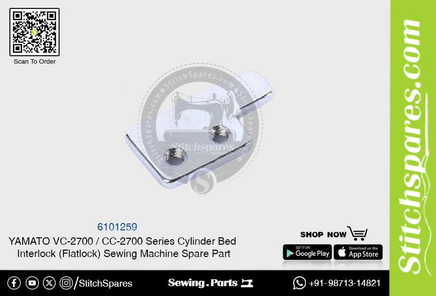 6101259 Repuesto para máquina de coser YAMATO CC-2700 Serie VC-2700 con enclavamiento de cama cilíndrica (Flatlock)