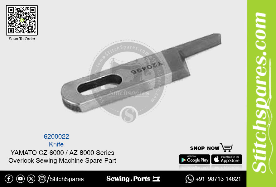 6200022 Knife YAMATO CZ-6000 / AZ-8000 Series Overlock