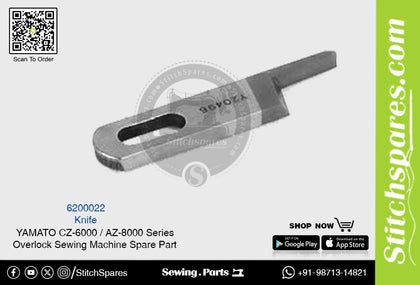 6200022 Knife YAMATO CZ-6000  AZ-8000 Series Overlock Sewing Machine Spare Part
