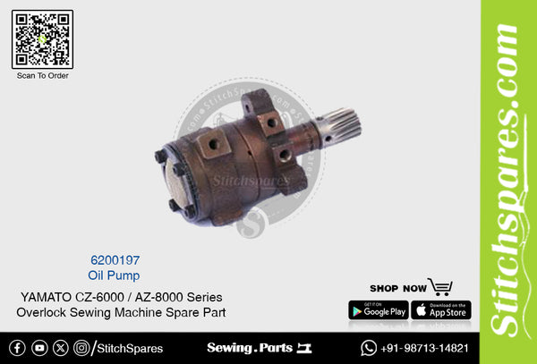 6200197 Oil Pump YAMATO CZ-6000 / AZ-8000 Series Overlock