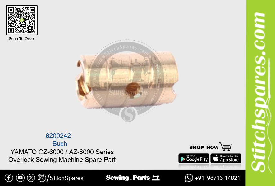 6200242 Bush YAMATO CZ-6000 Serie AZ-8000 Repuesto para máquina de coser overlock