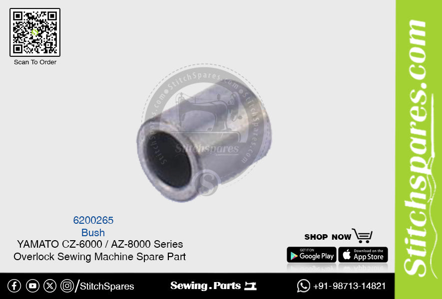 6200265 Bush YAMATO CZ-6000 Serie AZ-8000 Repuesto para máquina de coser overlock