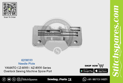 6208030 Needle Plate YAMATO CZ-6000  AZ-8000 Series Overlock Sewing Machine Spare Part