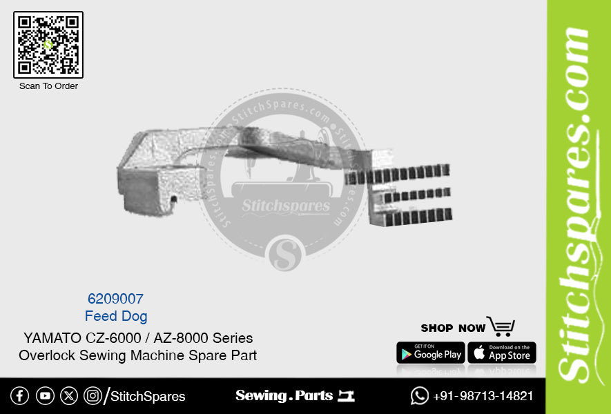 6209007 Transporteur YAMATO CZ-6000 AZ-8000 Serie Overlock-Nähmaschine Ersatzteil
