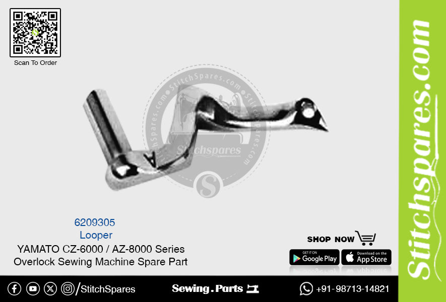 6209305 Looper YAMATO CZ-6000 Serie AZ-8000 Repuesto para máquina de coser overlock