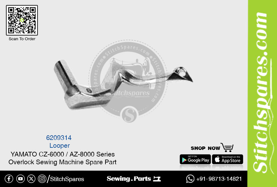 6209314 Looper YAMATO CZ-6000 / AZ-8000 Serie Overlock-Nähmaschine Ersatzteil