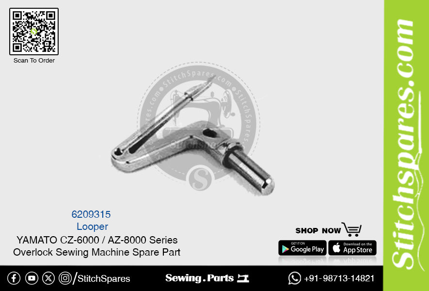 6209315 Looper YAMATO CZ-6000 / AZ-8000 Serie Overlock-Nähmaschine Ersatzteil