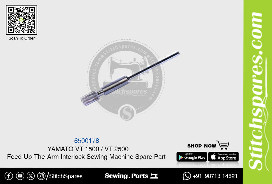 6500178 YAMATO VT-1500 VT-2500 Pieza de repuesto para máquina de coser con interbloqueo de brazo alimentador