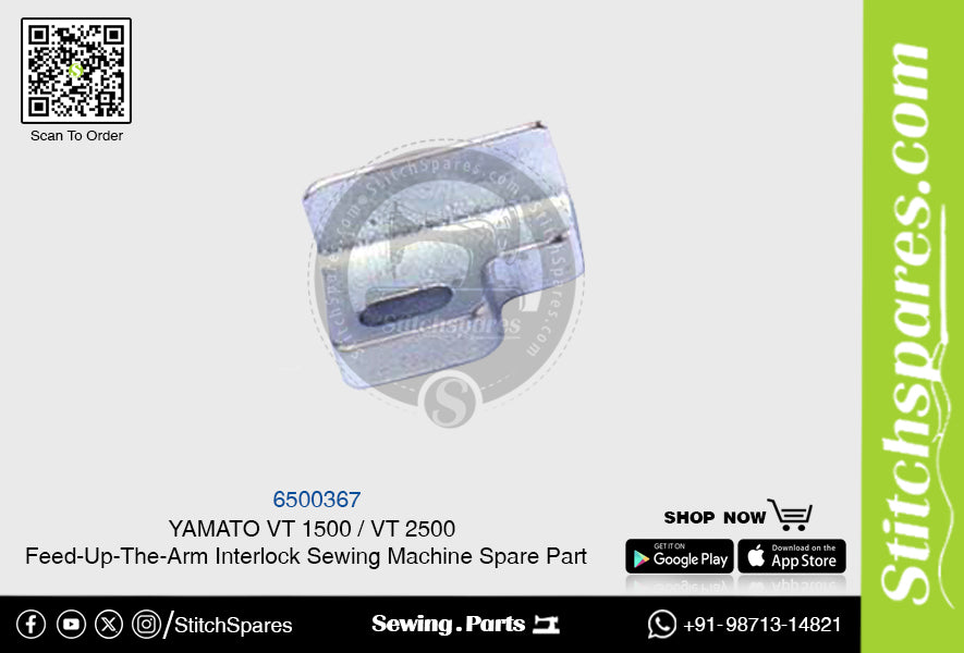 6500367 YAMATO VT-1500 VT-2500 Pieza de repuesto para máquina de coser con interbloqueo de brazo alimentador