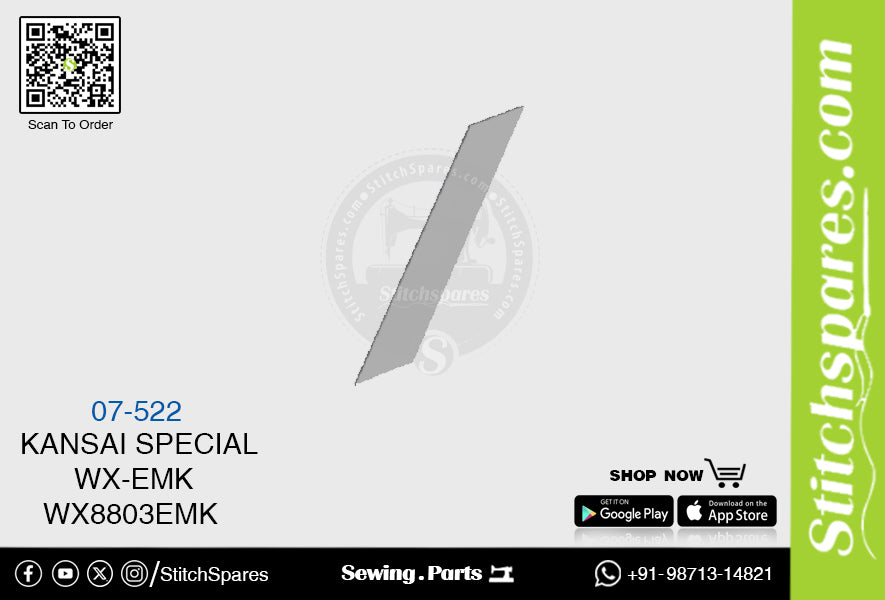 07-522 Messer (Klinge) Kansai Special WX-EMK WX8803 EMK Nähmaschine