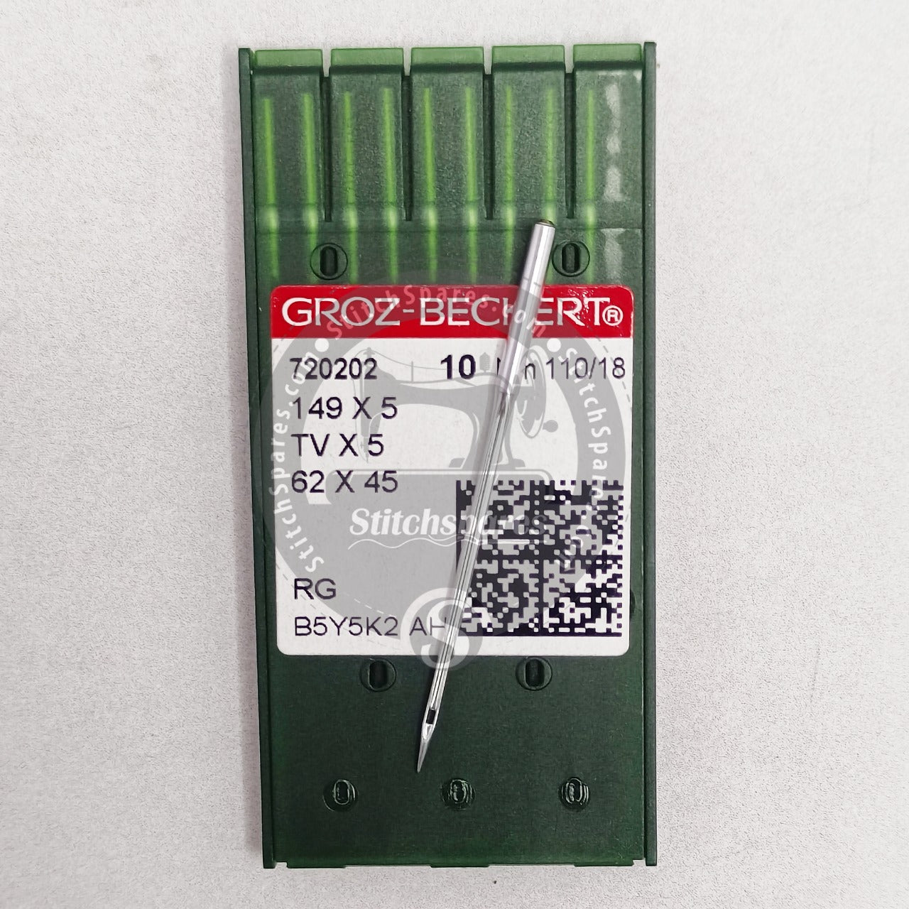 #720202 TVX5 Nm 11018 RG Groz Beckert Aguja para máquina de coser