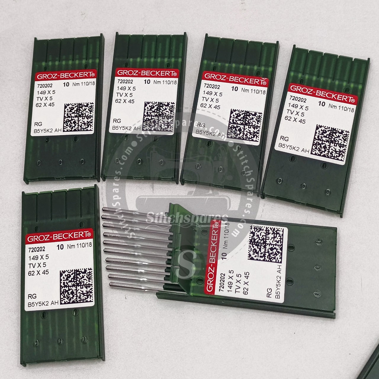 #720202 TVX5 Nm 11018 RG Groz Beckert Aguja para máquina de coser