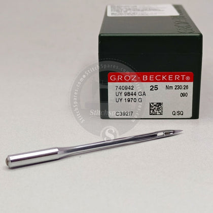 #740942 UY 9844 GA/UY 1970 G  Nm 230/26 Q/SQ Groz Beckert Sewing Machine Needle