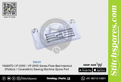 93410 Needle Plate YAMATO CF-2300  VF-2500 Series Flat Bed Interlock (Flatlock  Coverstitch ) Sewing Machine Spare Part