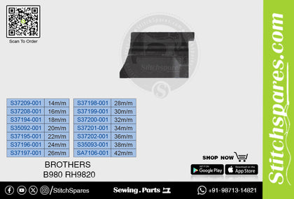 Strong-H S37196-001 24m/m Knife / Blade / Trimmer Brother B980 RH9820 Sewing Machine Spare Parts