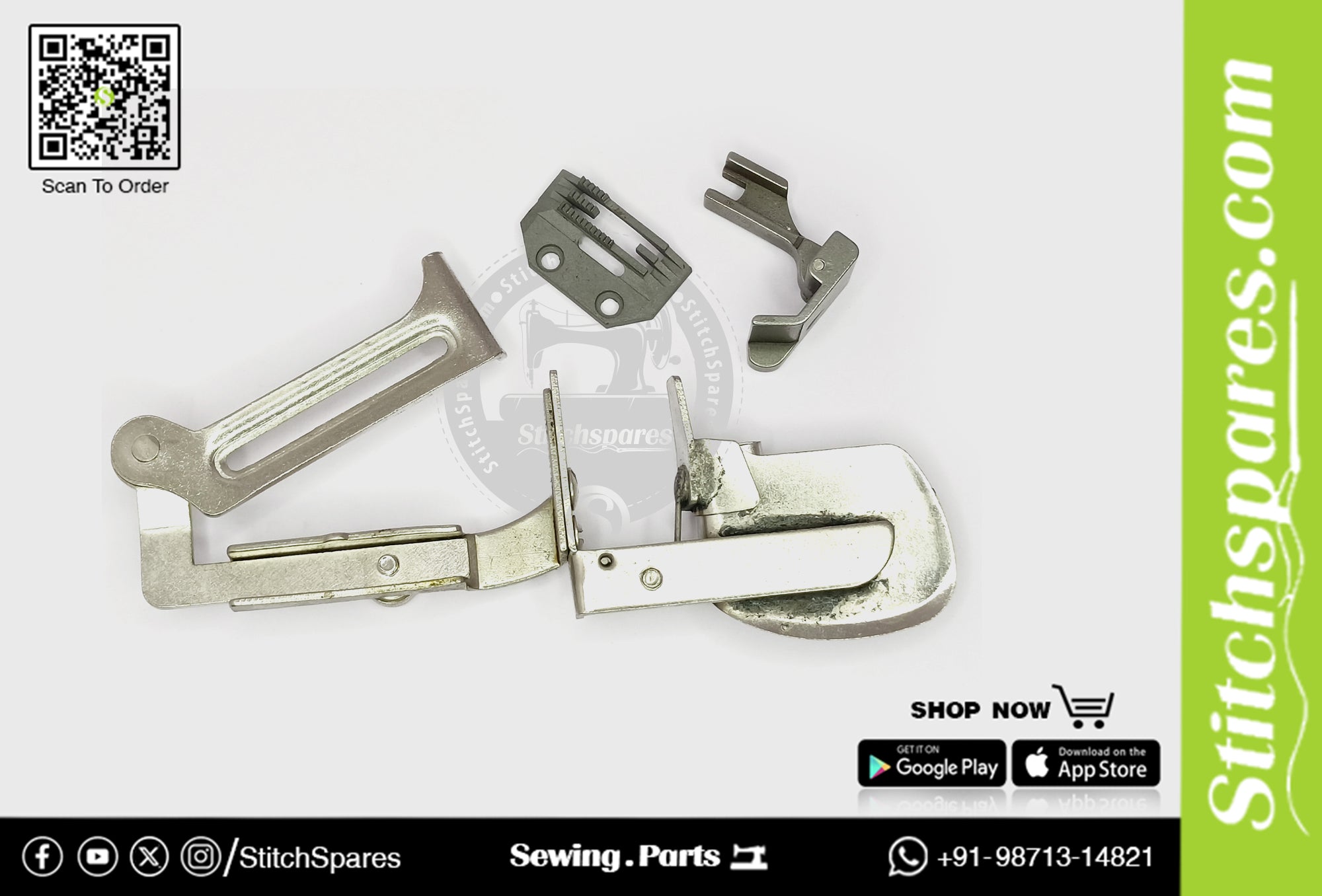 A70 / S70 1/2''Spring Type Swing Hemmer Folder With Gauge Set (Single Needle Lock-Stitch Sewing Machine)