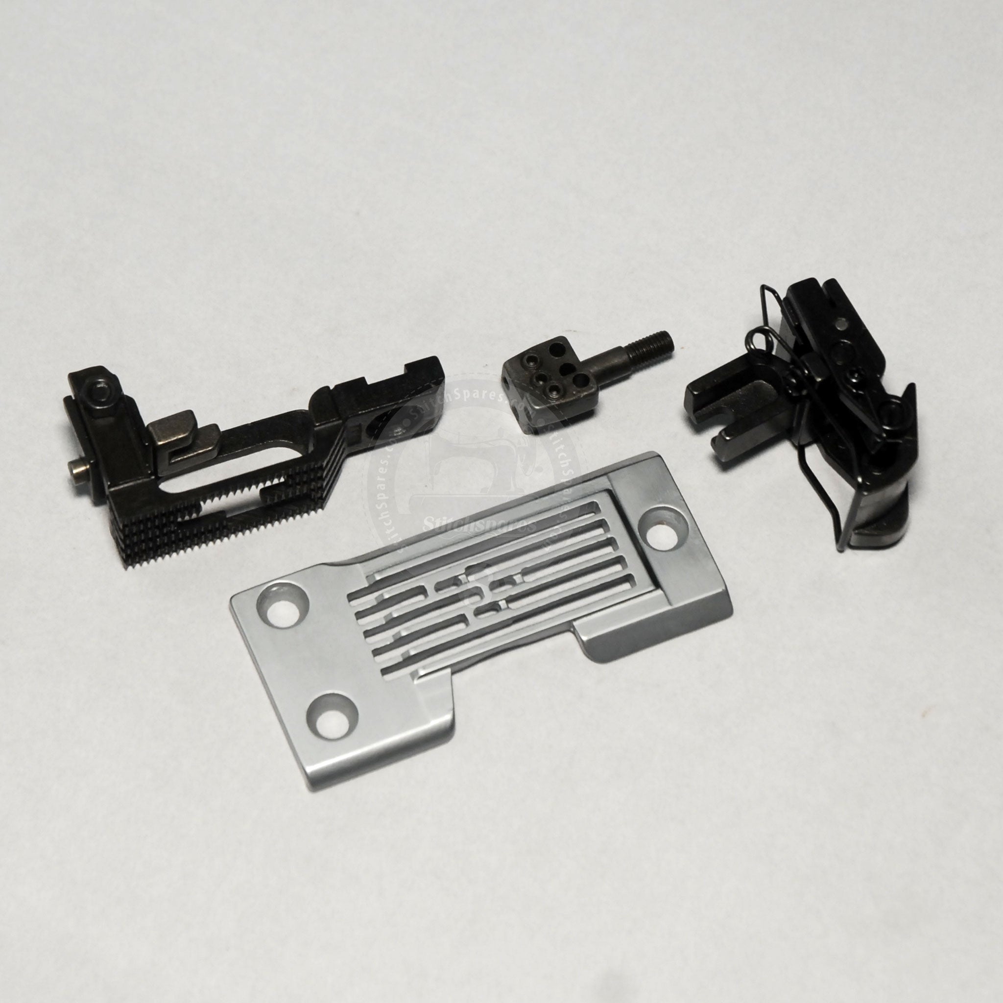 Juego de calibre JACK 9270 (placa de aguja/prensatelas/diente de alimentación/abrazadera de aguja) pieza de repuesto de máquina de brazo de alimentación ligera de 3 agujas