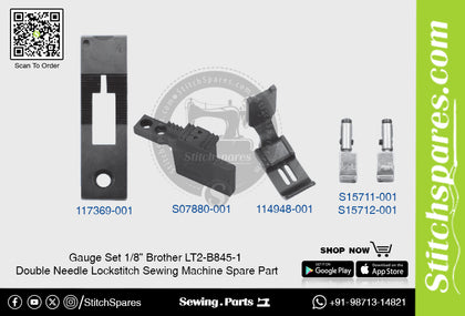 Gauge Set 1/8 Brother LT2-B845 -1 Double Needle Lockstitch Sewing Machine Spare Part