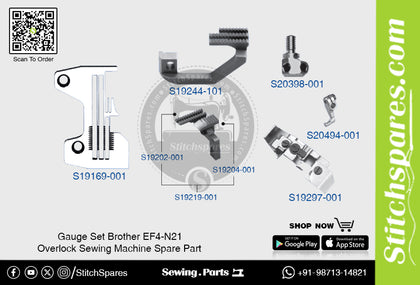 Gauge Set Brother EF4-N21 Overlock Sewing Machine Spare Part