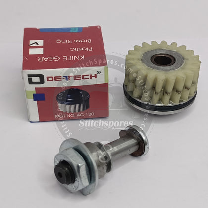 Gear and Pin Set DE-TECH ORIGINAL Arrow Cut for DE-TECH 125mm Round Cloth Cutting Machine