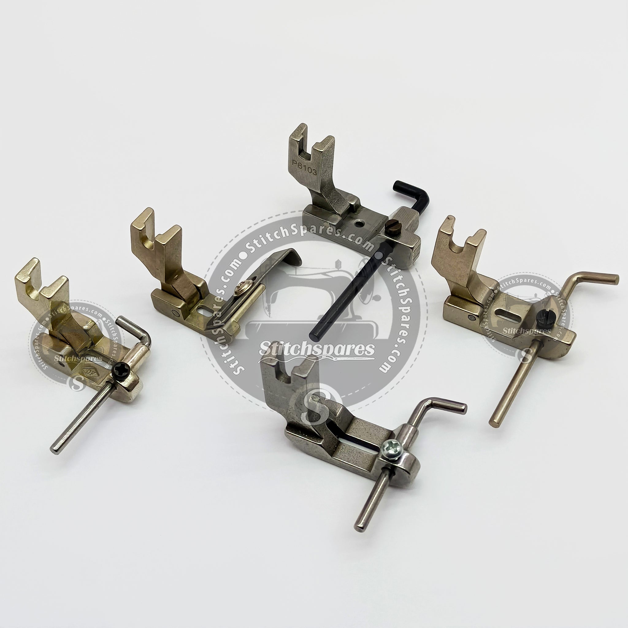 P8103 All Type Adjustable Steel Guide Presser Foot For 810 Post Bed Bottom Leather Machine
