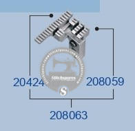 STRONG-H 204248B, 208059, 208063 Feed Dog PEGASUS M732-70 (5×5) Sewing Machine Spare Part