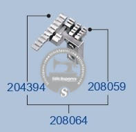 STRONG-H 204394, 208059, 208064 Feed Dog PEGASUS M732-86 (5×5) Repuesto para máquina de coser