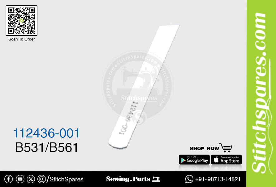 112436-001 cuchillo bruder B531 für máquina de coser