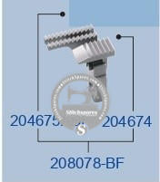 STRONGH 204675ABF, 204674, 208078-BF Feed Dog PEGASUS M752-13 (2×3) Sewing Machine Spare Part